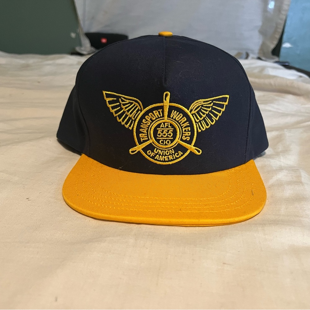 Union of America transport workers union Navy and Yellow Cap
